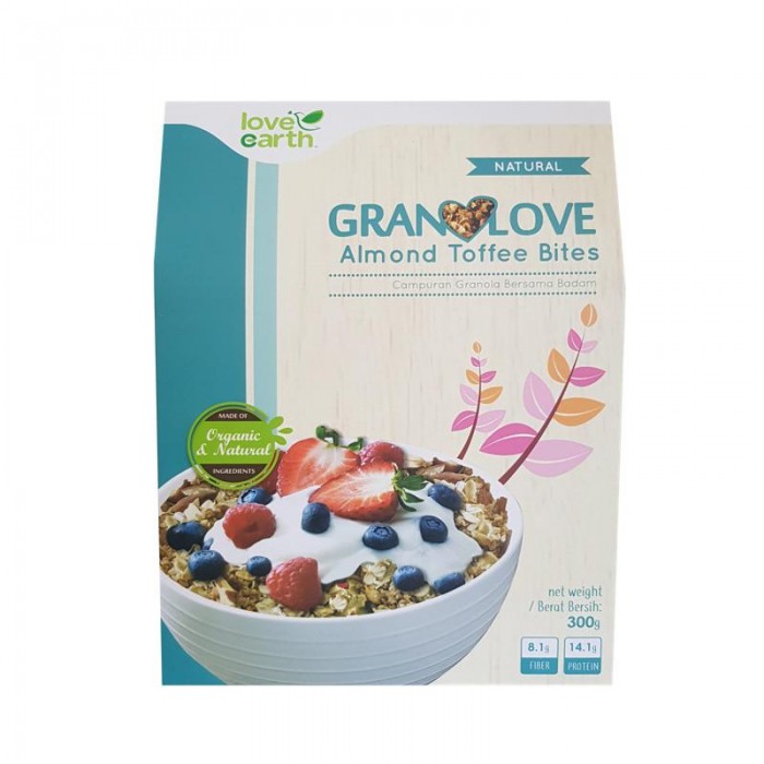 Love Earth Light Almond Toffee Bites Granolove 300g