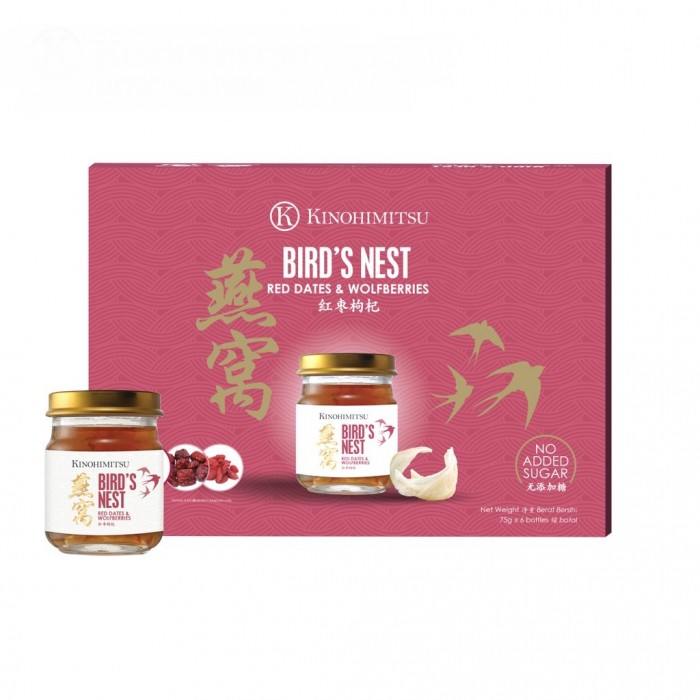 Kinohimitsu Bird's Nest Red Dates & Wolfberries 75g x 6's