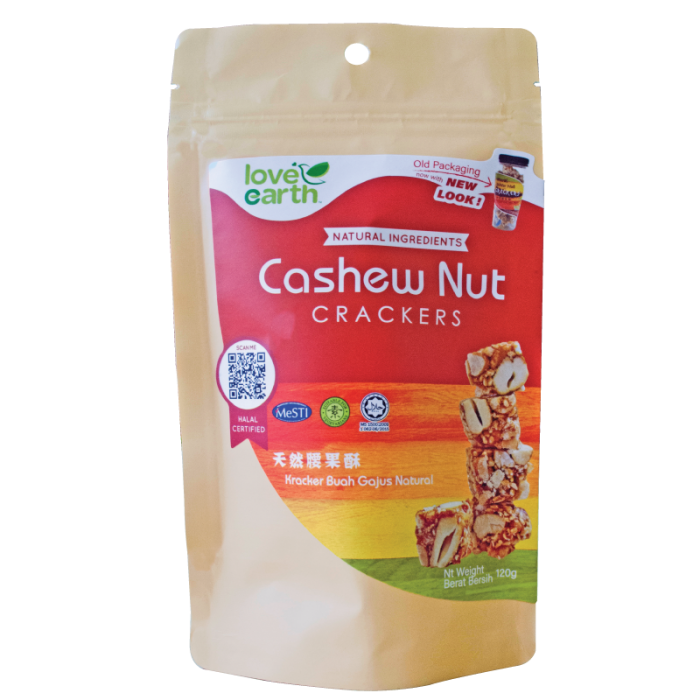 Love Earth Light Cashew Nut Crackers 120g