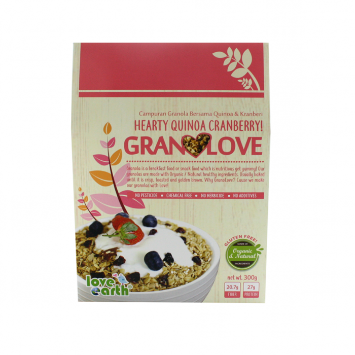 Love Earth Light Hearty Quinoa Cranberry Granolove 300g