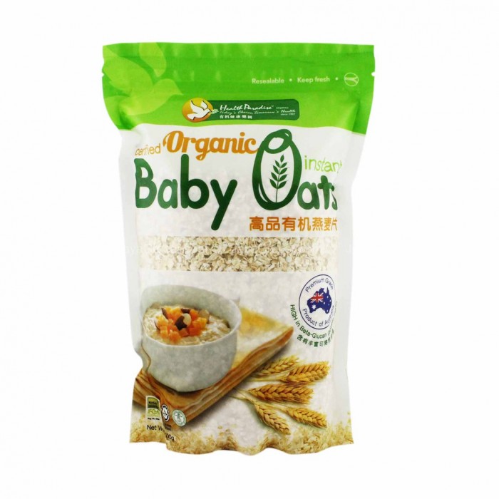 Health Paradise Certified Organic Instant Baby Oats 500G