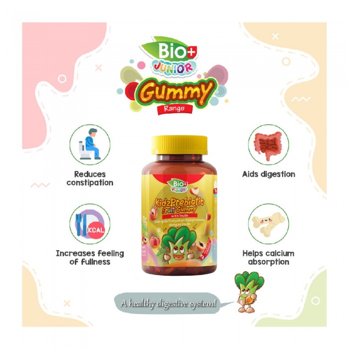 BIO+ Junior KidzPrebiotic Gummy With Insulin 80's Prebiotic kids gummies 益生元软糖