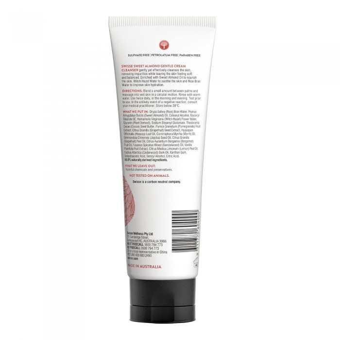 Swisse Sweet Almond Gentle Cream Cleanser 125ml