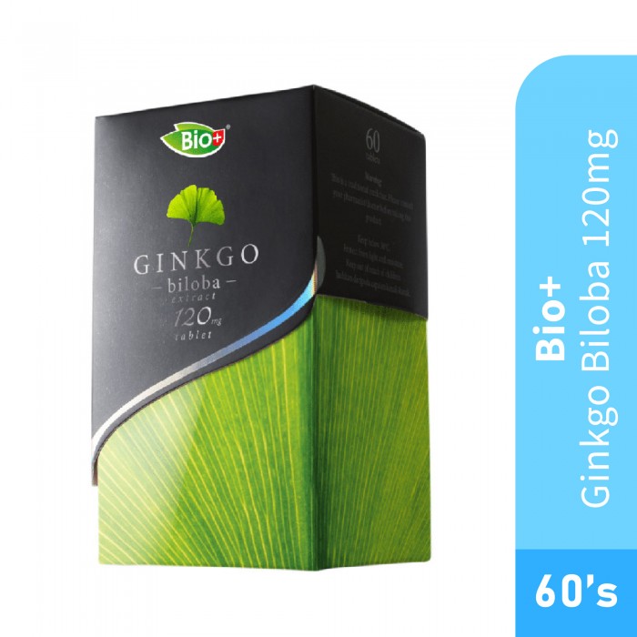 BIO+ Ginkgo Biloba 120mg 60's brain & memory supplement 银杏保健品