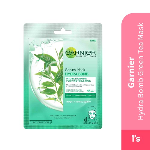 GARNIER Skin Hydra Bomb Green Tea Mask- Hydration Mask , Face Mask , 面膜