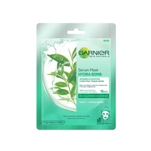 GARNIER Skin Hydra Bomb Green Tea Mask- Hydration Mask , Face Mask , 面膜