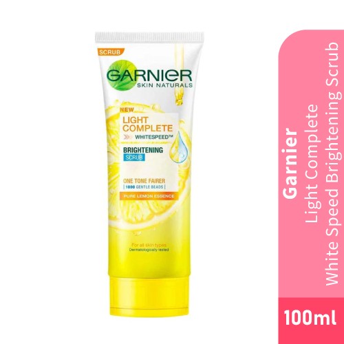 GARNIER Light Complete With Speed Brightening Scrub 100ml- Skin Care, Face Scrub (磨砂膏 臉部)