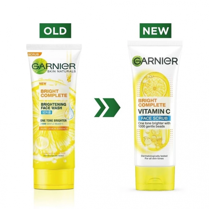 GARNIER Light Complete With Speed Brightening Scrub 100ml- Skin Care, Face Scrub (磨砂膏 臉部)