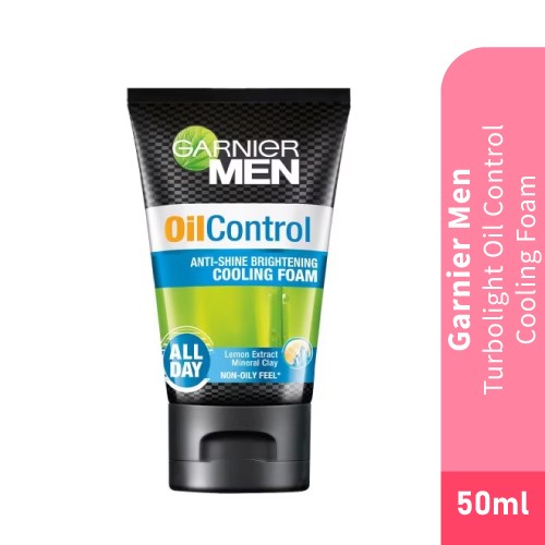 GARNIER Men Oil Control Cooling Foam 50ml- Face Wash, Face Cleanser (洗脸霜)