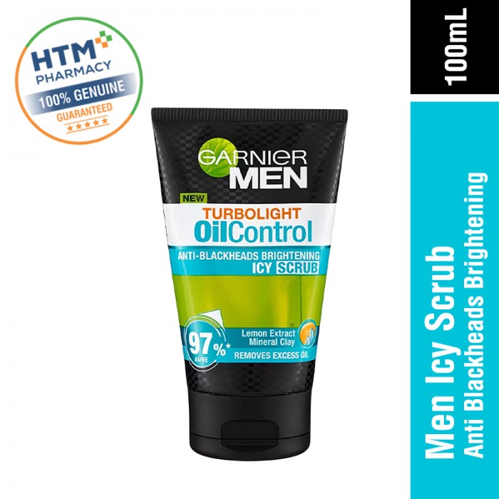 Garnier Men Turbolight Oil Control Icy Scrub 100ml