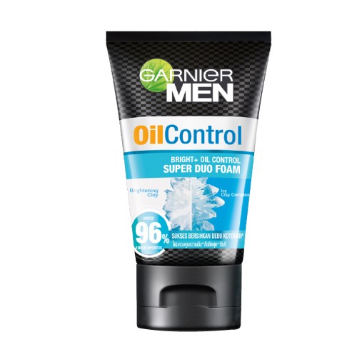 GARNIER Men Oil Control Super Duo Foam 100ml- Face Wash, Oil Control Cleanser, 洗脸霜