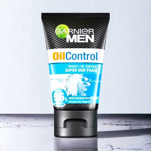 GARNIER Men Oil Control Super Duo Foam 100ml- Face Wash, Oil Control Cleanser, 洗脸霜