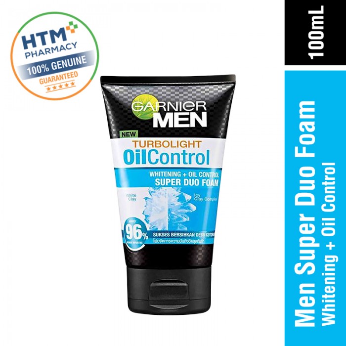 Garnier Men Turbolight White + Oil Control Super Duo Foam 100ml