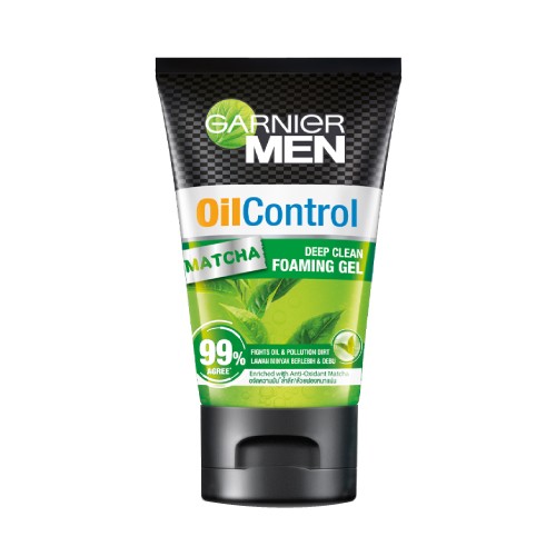 GARNIER Men Oil Control Matcha Gel 100ml - Face Wash, Oil Control Cleanser, 洗脸霜