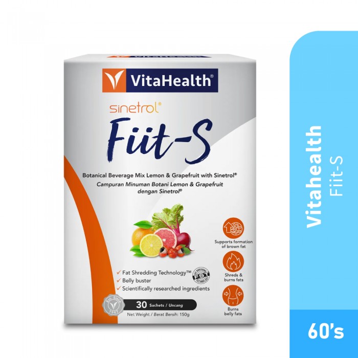 VITAHEALTH Fiit -S 30's-Vitamin C, Fish Oil, Weight Loss