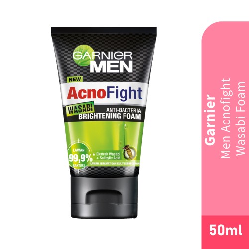 GARNIER Men AcnoFight Foam 50ml- Cleanser, Skincare, 洗脸霜