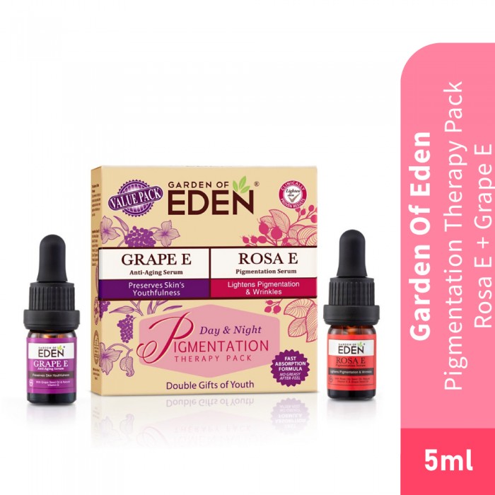 GARDEN OF EDEN Pigmentation Therapy Pack with Rose E And Grape E 5ml- Skin Care, Serum, Pigmentation Serum
