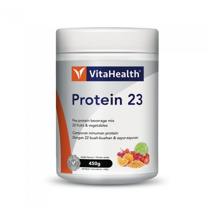 VITAHEALTH Protein 23 450g- Protein Supplement, Pea Protein, Muscle Booster