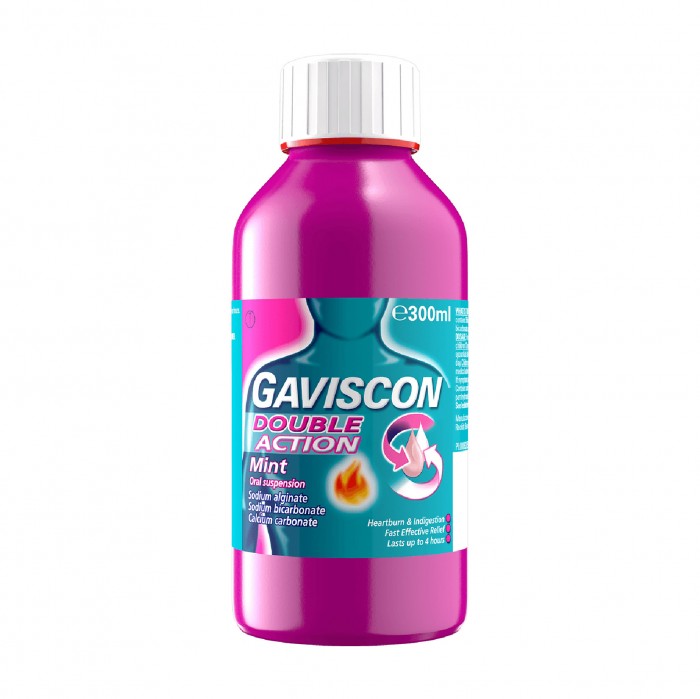 GAVISCON Double Action Liquid Antacid 300ml - Fast Relief from Heartburn & Indigestion 缓解胃灼热, 消化不良