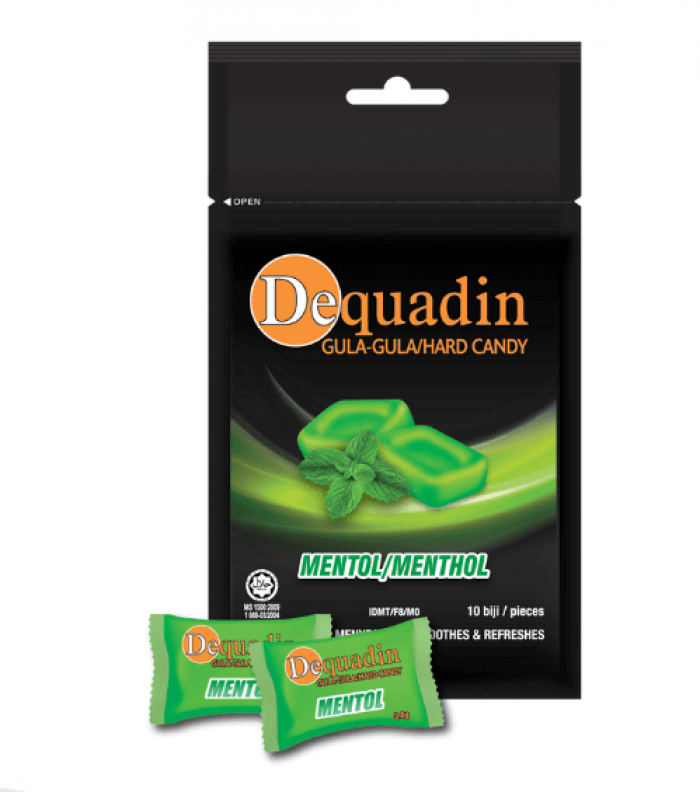 Dequadin Menthol Hard Candy 10's (Zipper Bag)