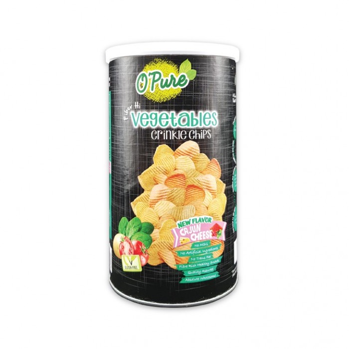 O'Pure Snack Chips Cajun Cheese 80g (Vegetables Crinkle)