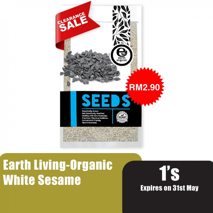 EARTH LIVING Organic Seeds 250g (White Sesame Seed)