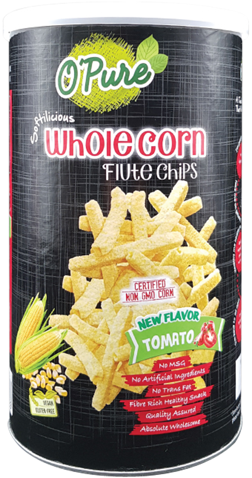 O'Pure Snack Chips Tomato 80g (Whole Corn Flute)