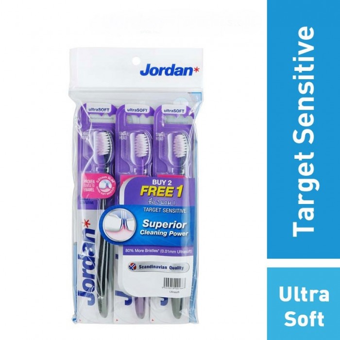 JORDAN TOOTHBRUSH TARGET SENSITIVE 2+1 ULTRA SOFT