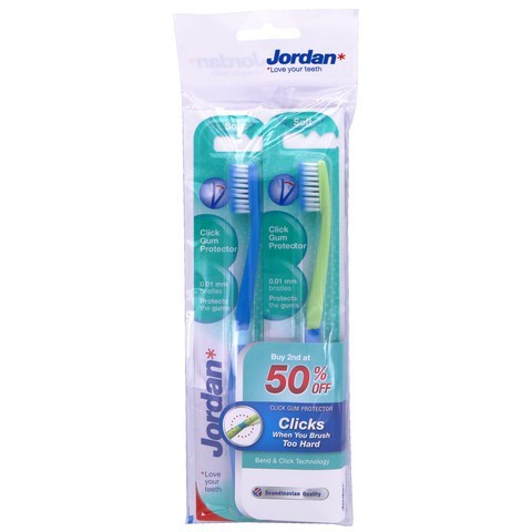 Jordan Click Gum Protector Toothbrush 2"s