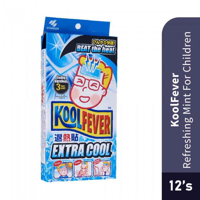 KOOLFEVER Extra Cool 12's for Fever, Cool Fever for Adult, Kool Fever with Cooling Effect, Cool Temperature, 退热贴