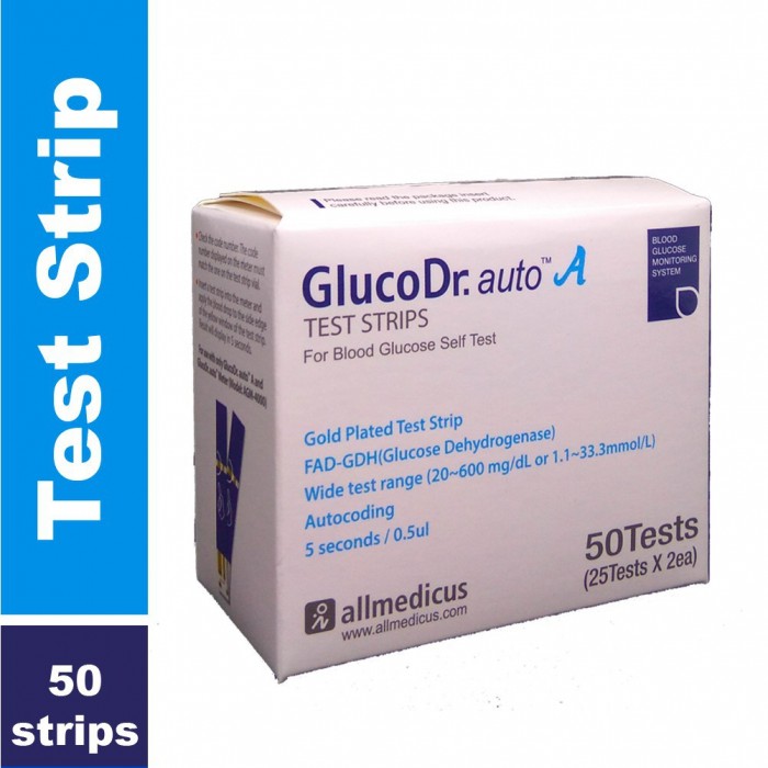 GLUCO DR. TEST STRIPS 50'S