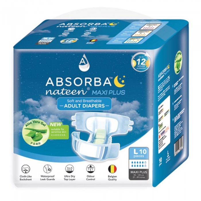 Absorba Nateen Maxi Plus Adult Diapers L Size