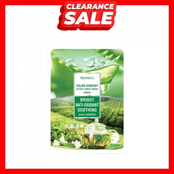 [CLEARANCE] Deoproce Color Synergy Effect Sheet Mask 20G - Green (EXP: 9/25)