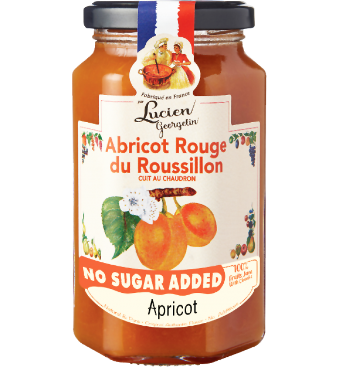 LUCIEN GEORGELIN Apricot Fruit Jam 300g (No Sugar Added) - Abricot Rouge du Roussillon