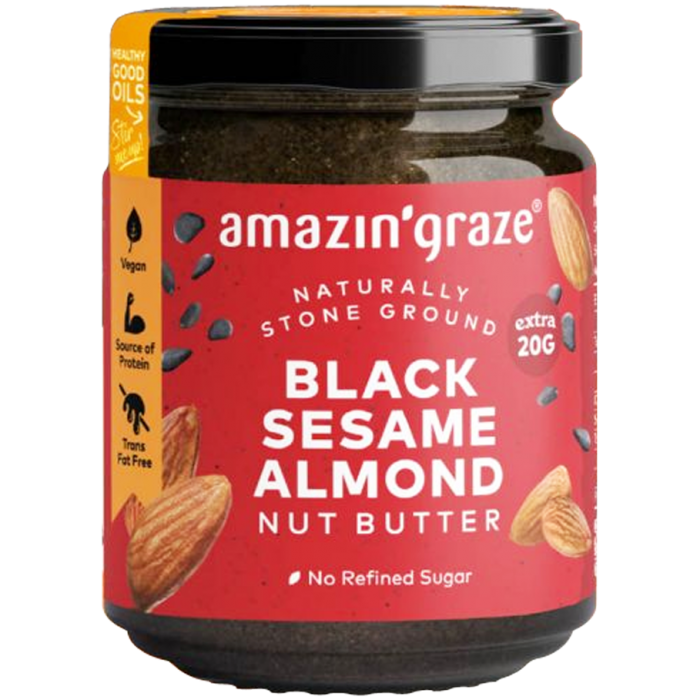 Amazin' Graze Jam Black Sesame Almond Butter 200g