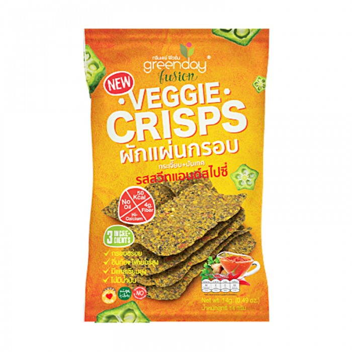 Greenday Snack 14g - Veggie Crisp Sweet & Spicy