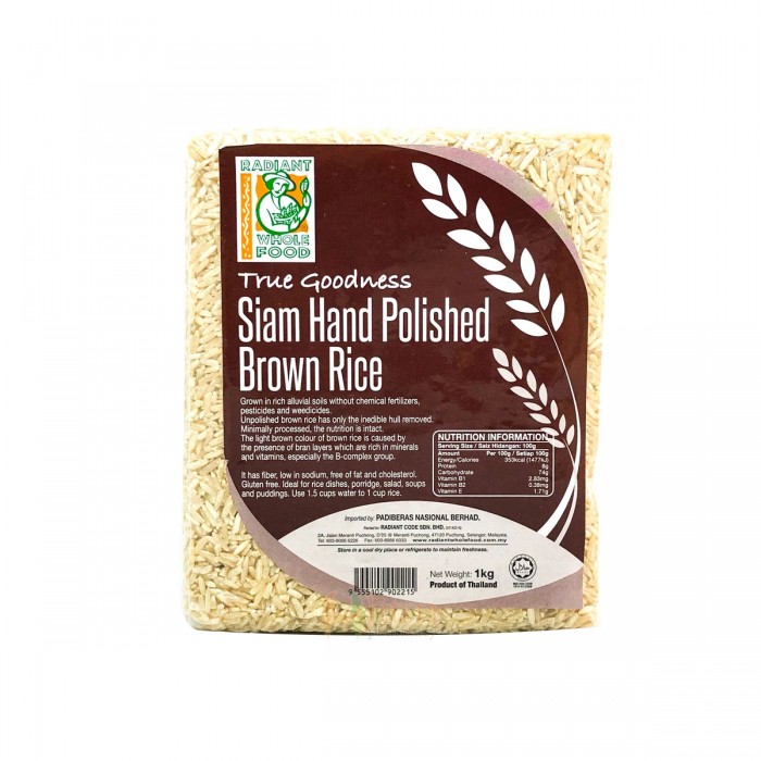 Radiant Organic Siam Hand Polished Brown Rice 1kg