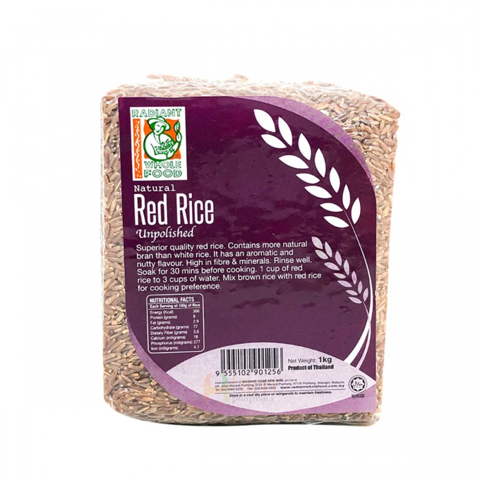 Radiant Organic Red Rice 1kg (Unpolished)