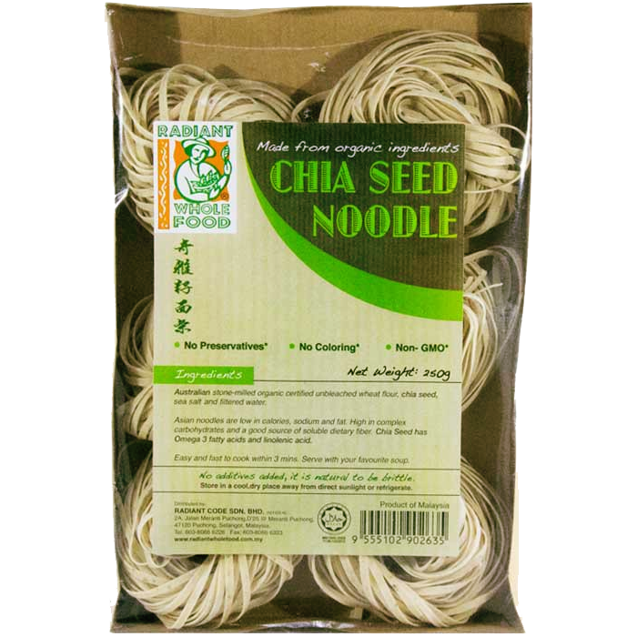 Radiant Organic Noodle Chia Seed 250g