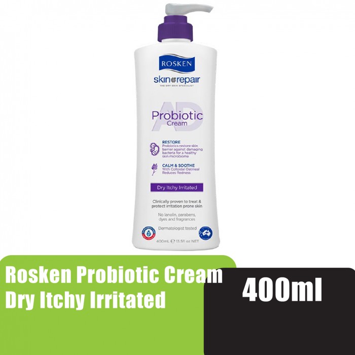 Rosken Probiotic Cream 400ml - Dry Itchy Irritated