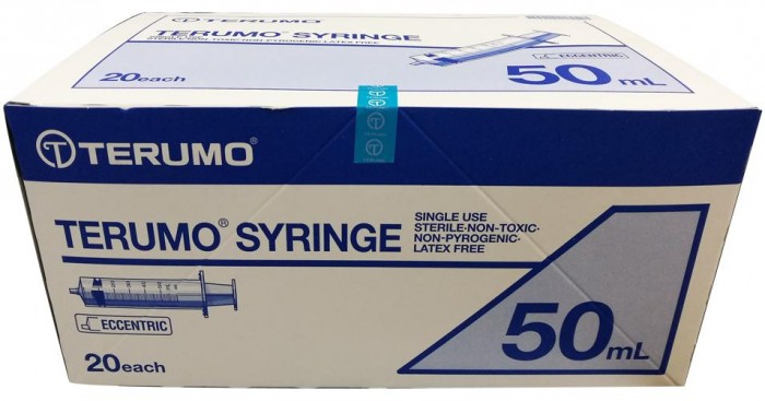 Terumo Syringe 50ml eccentric tip 20's