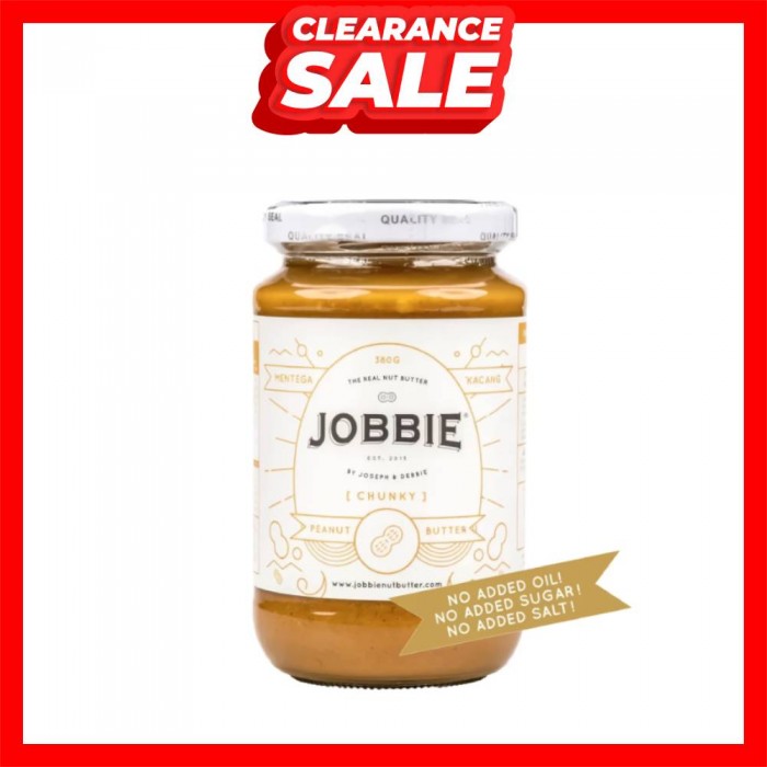 [CLEARANCE] JOBBIE Jam Chuncky Pure Peanut Butter 380g (EXP :11/25)