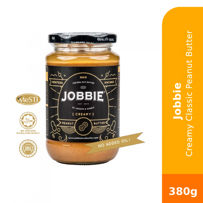 JOBBIE Jam Creamy Classic Peanut Butter 380g