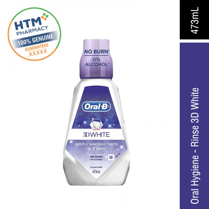 Oral B Oral Hygiene 473 ml - Rinse 3D White