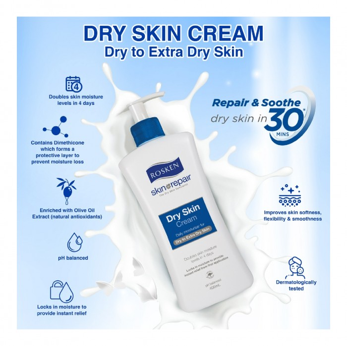 Rosken Dry Skin Cream 400ml