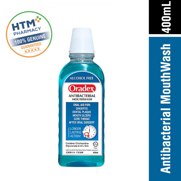 Oradex Antibacterial Mouthwash 400ml