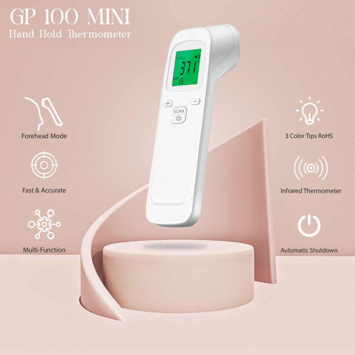 Infrared Forehead Non-Contact Thermometer GP-100 Mini - Suhu Thermometer Suitable For Baby 红外线 溫度計 体温