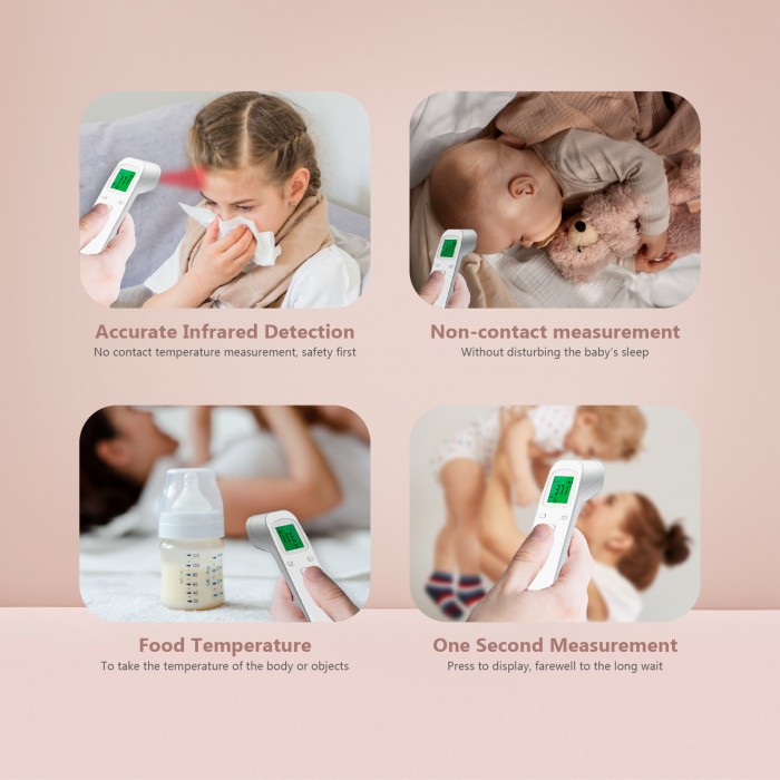 Infrared Forehead Non-Contact Thermometer GP-100 Mini - Suhu Thermometer Suitable For Baby 红外线 溫度計 体温