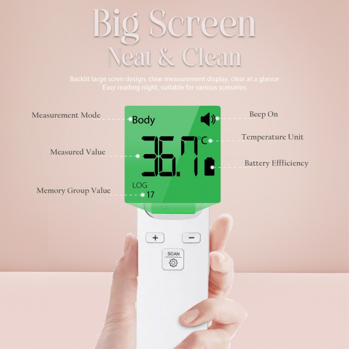 Infrared Forehead Non-Contact Thermometer GP-100 Mini - Suhu Thermometer Suitable For Baby 红外线 溫度計 体温