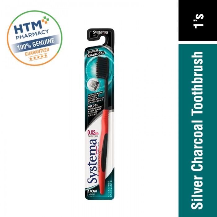 Systema Toothbrush Silver Charcoal 1's